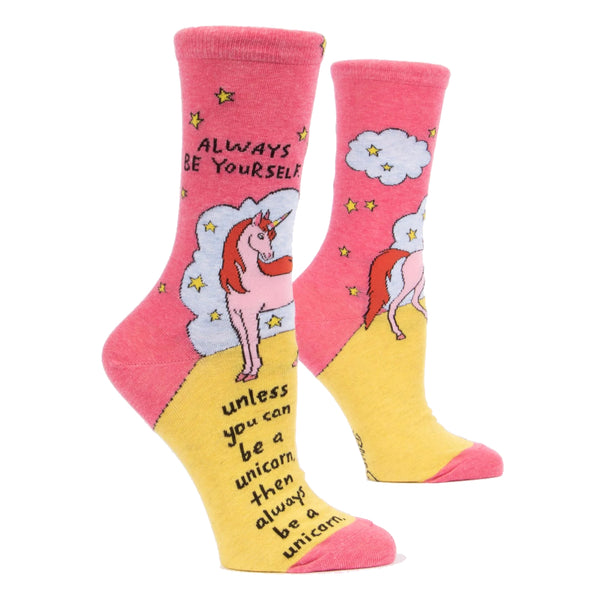 Blue Q Women's Socks - Always Be Yourself Unless You Can Be A Unicorn