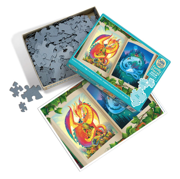 Cobble Hill 350pc Family Puzzle - Night & Day Dragon
