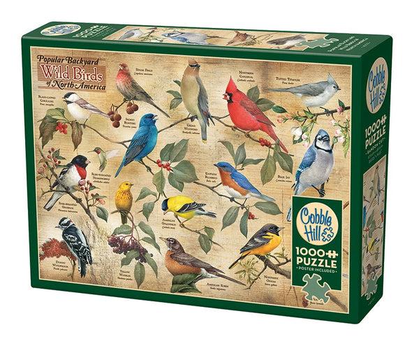 Cobble Hill 1000pc Puzzle - Popular Backyard Wild Birds of North America