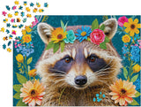 Enjoy Puzzle 1000pc Puzzle - Floral Raccoon