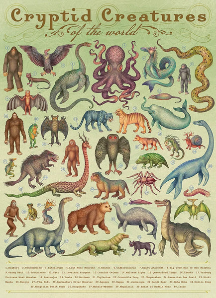 Cobble Hill 1000pc Puzzle - Cryptid Creatures