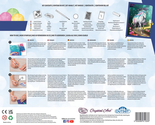 Crystal Art Locked Diary Kit - Unicorn Stroll