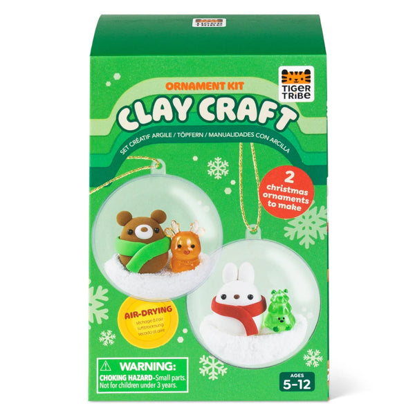 Tiger Tribe Clay Craft Ornament Kit - Bear & Bunny
