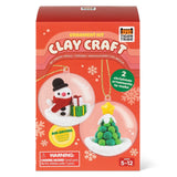 Tiger Tribe Clay Craft Ornament Kit - Snowman & Tree