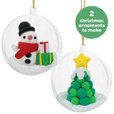 Tiger Tribe Clay Craft Ornament Kit - Snowman & Tree