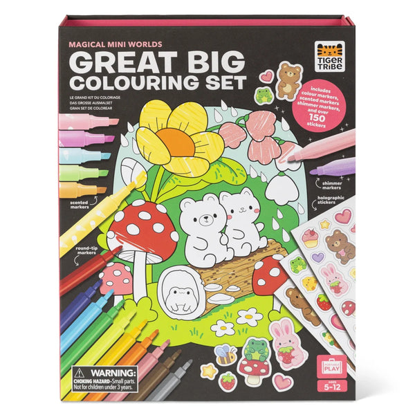Tiger Tribe Great Big Colouring Set - Magical Mini Worlds