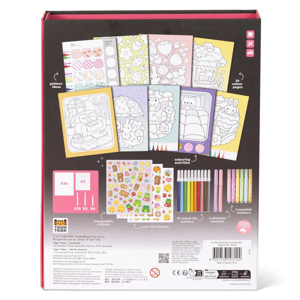 Tiger Tribe Great Big Colouring Set - Magical Mini Worlds