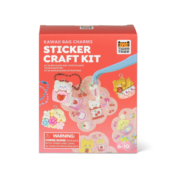 Tiger Tribe Bag Charm Kit - Kawaii Sticker Craft Kit