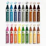 Ooly Color Together Triangular Crayons, Easy Grip - Set of 18