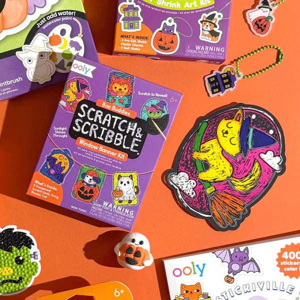 Ooly Scratch & Scribble Halloween Window Banner Kit - Boo Buddies