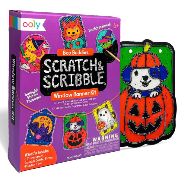 Ooly Scratch & Scribble Halloween Window Banner Kit - Boo Buddies