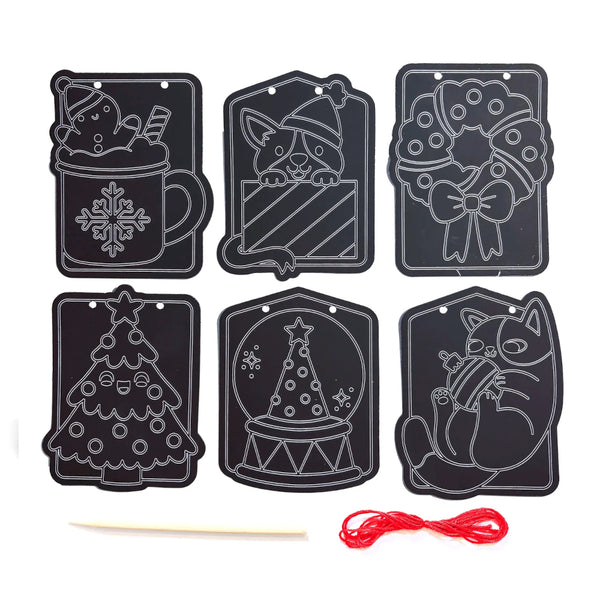 Ooly Scratch & Scribble Mini Window Banner Kit - Festive Friends