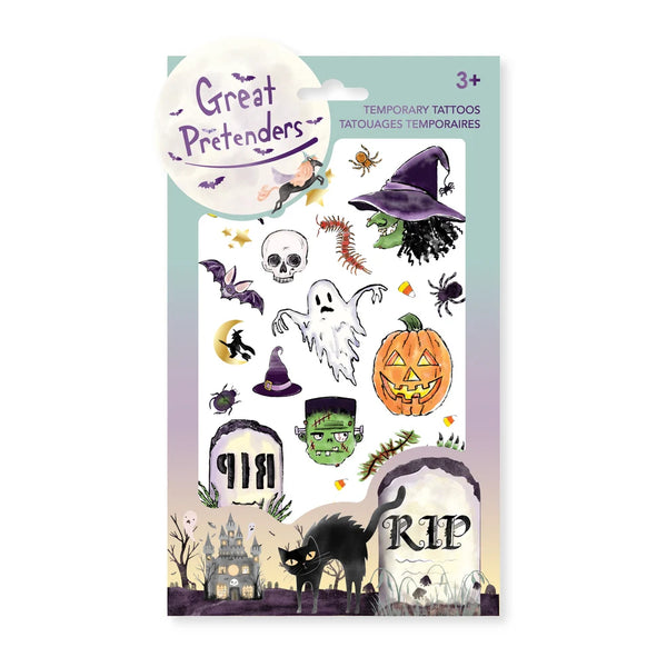 Great Pretenders 18pc Temporary Tattoos - Halloween