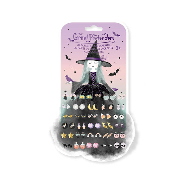 Great Pretenders Sticker Earrings - Natasha the Raven Witch