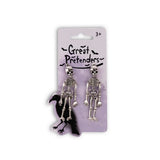 Great Pretenders Spooky Scary Skeleton Clip On Earrings
