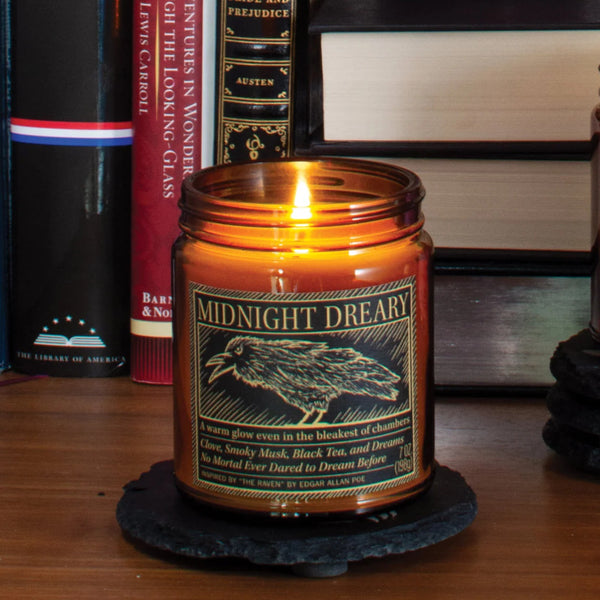 Unemployed Philosophers Guild Scented Candle - Midnight Dreary, Poe