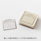 Midori Pre-Inked Paintable Stamp - Calendar Brown