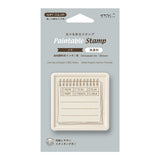 Midori Pre-Inked Paintable Stamp - Memo Brown Ink