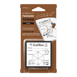 Midori Pre-Inked Paintable Stamp - Coffee