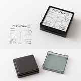 Midori Pre-Inked Paintable Stamp - Coffee