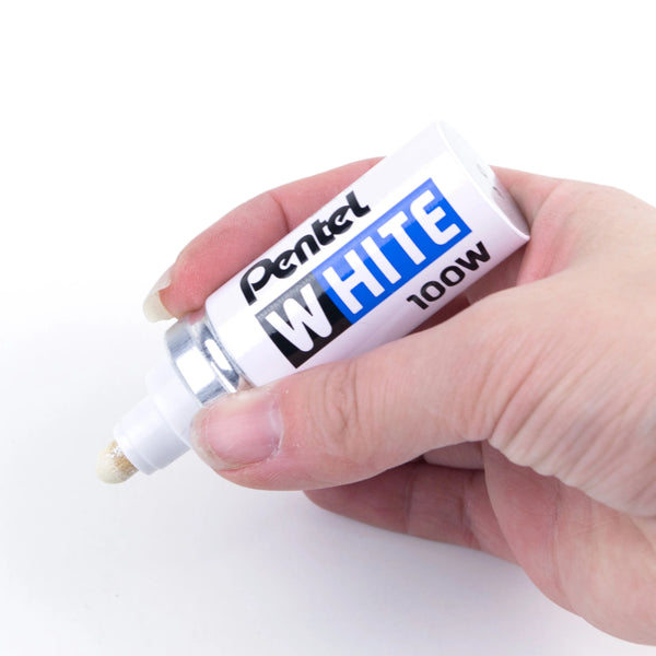 Pentel White Permanent Marker - 6.6mm Broad Point
