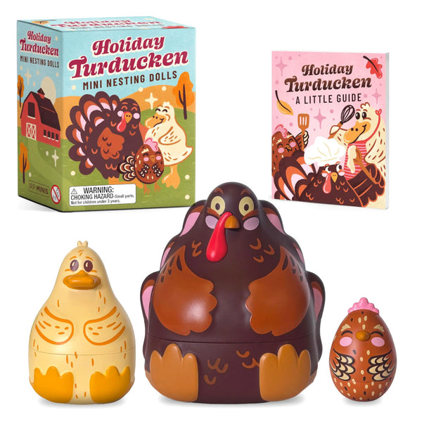 RP Minis Holiday Turducken Mini Nesting Dolls 3pc Set & Book