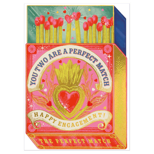 Art File Engagement Greeting Card - You Two Are A Perfect Match