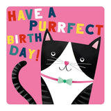 Art File Birthday Greeting Card - Purrfect Birthday, Cat