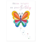 Second Nature Birthday Greeting Card - Shine Bright, Butterfly