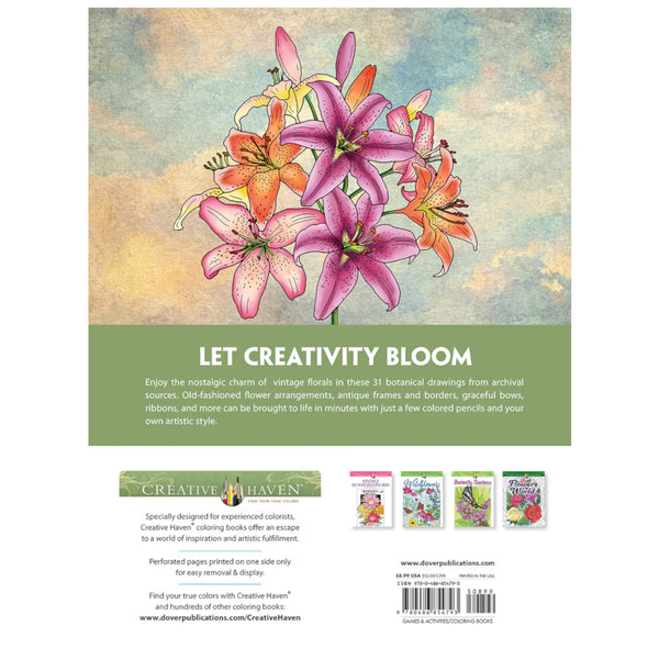 Creative Haven Colouring Book - Vintage Florals