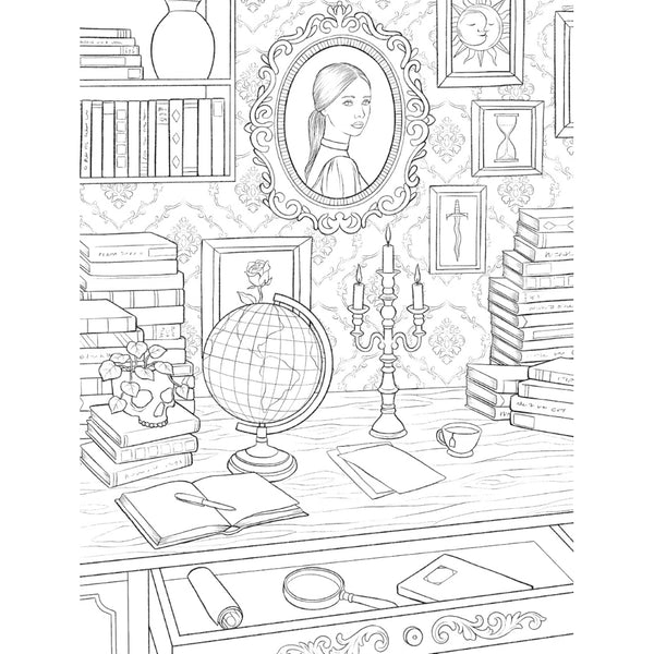 Dover Publications Dark Academia: A Colouring Book