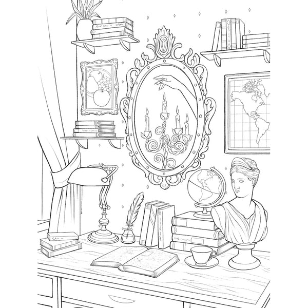 Dover Publications Dark Academia: A Colouring Book