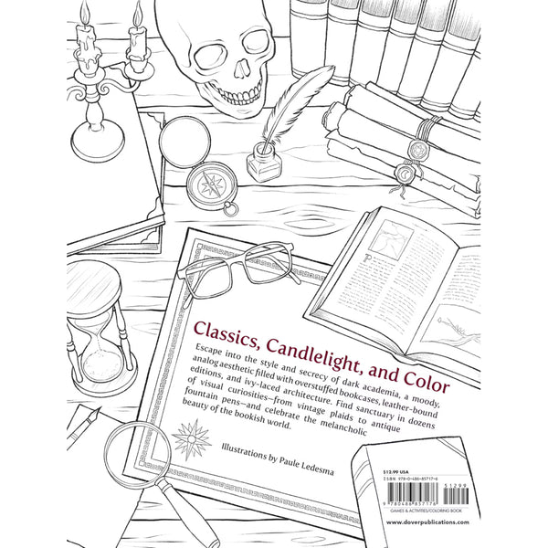 Dover Publications Dark Academia: A Colouring Book