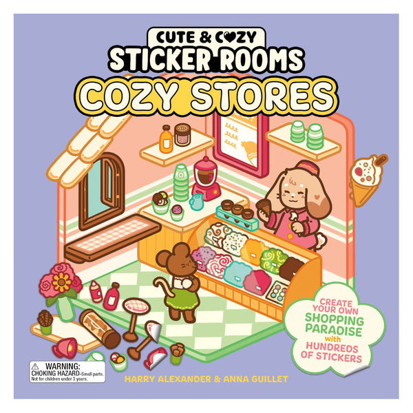 Cute & Cozy Sticker Rooms Activity Book - Cozy Stores