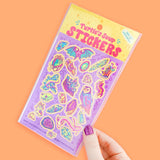 Turtle's Soup Glitter Vinyl Sticker Sheet - Crystal Cave Critters