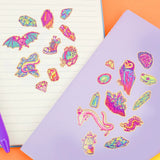 Turtle's Soup Glitter Vinyl Sticker Sheet - Crystal Cave Critters