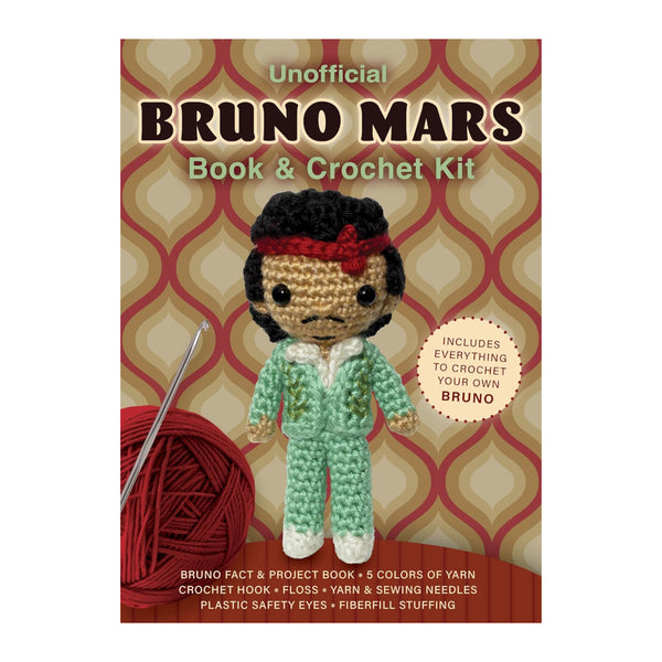 The Unofficial Bruno Mars Crochet Kit & Book by Kati Gálusz