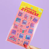 Turtle's Soup Glitter Vinyl Sticker Sheet - Romance Tropes Book Club