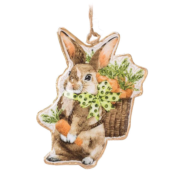 Abbott Hanging Metal Ornament - Sweet Rabbit, 4 assorted styles