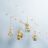 Abbott Hanging Metal Ornament - Sweet Rabbit, 4 assorted styles