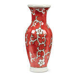 Abbott Porcelain Vase 7" Red Florals