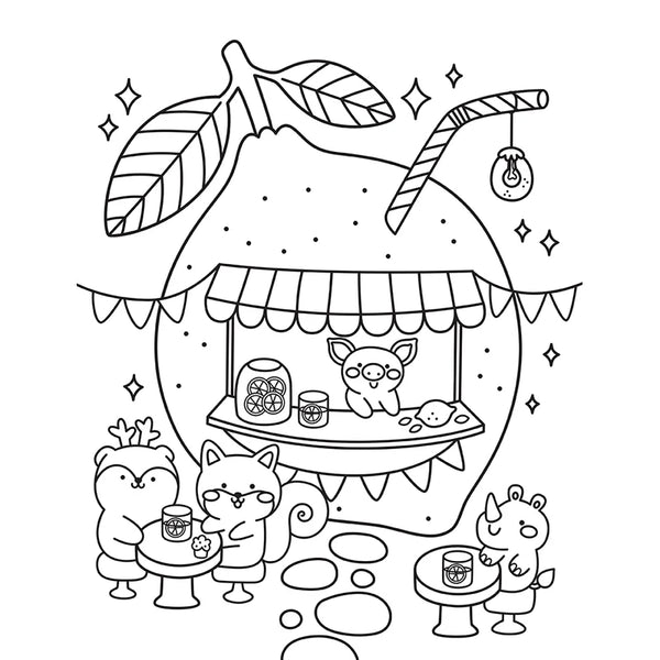 iSeek Creative Coloring: Cozy Café Mini-Coloring Kit by Angelina De Sol