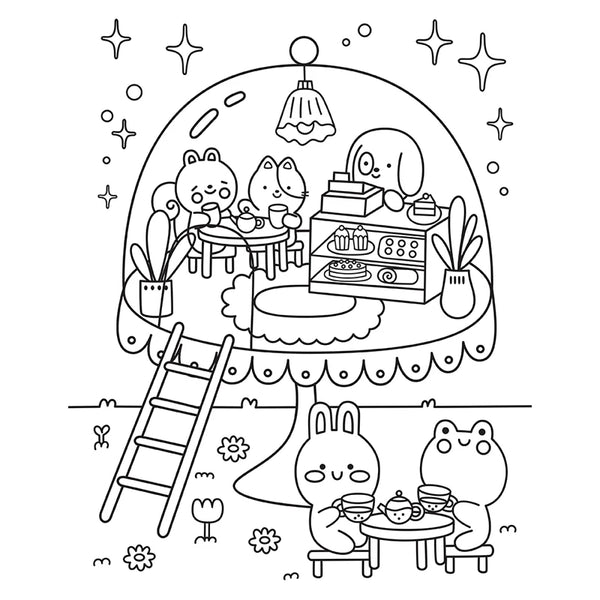 iSeek Creative Coloring: Cozy Café Mini-Coloring Kit by Angelina De Sol