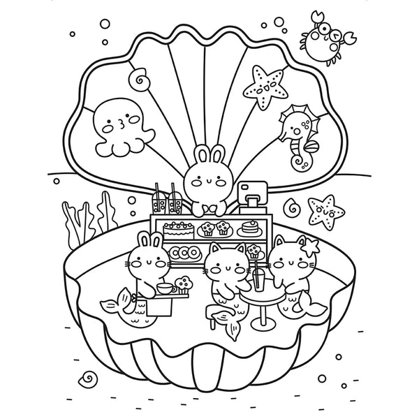 iSeek Creative Coloring: Cozy Café Mini-Coloring Kit by Angelina De Sol