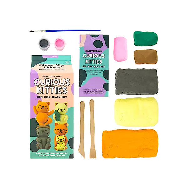 Gift Republic Air Dry Clay Kit - Curious Kitties