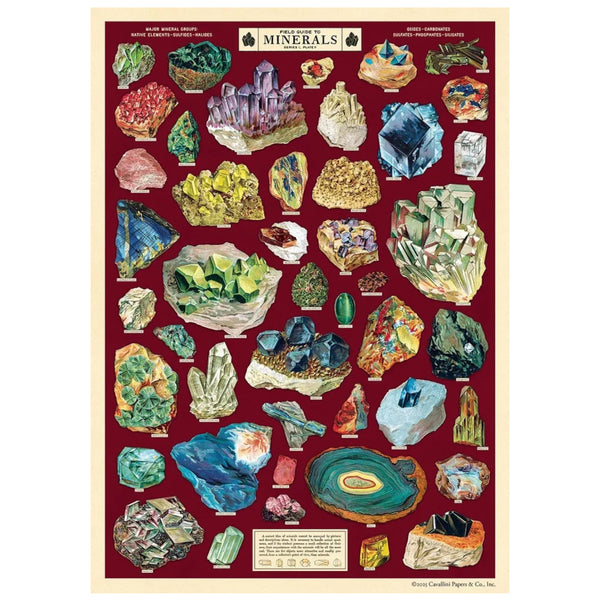 Cavallini Vintage Art Poster - Field Guide to Minerals