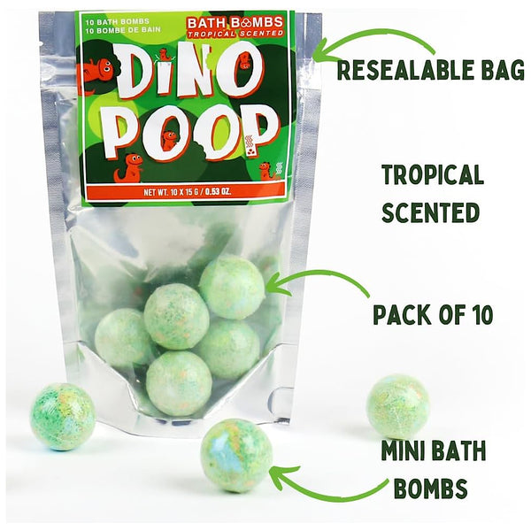 Gift Republic Bath Bombs 10pk - Dino Poop