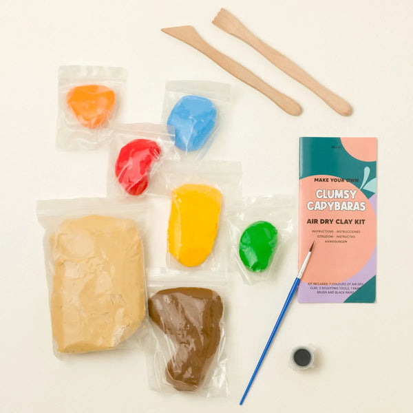 Gift Republic Air Dry Clay Kit - Clumsy Capybaras