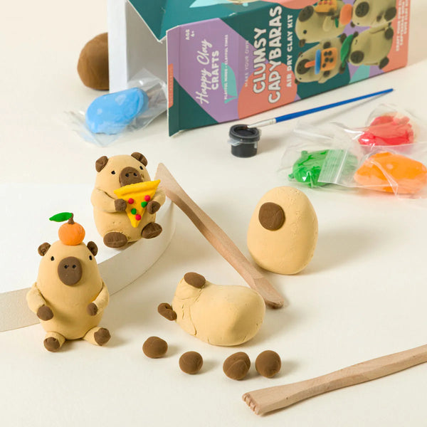 Gift Republic Air Dry Clay Kit - Clumsy Capybaras
