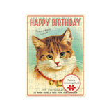 Cavallini 60pc Puzzle Greeting Card - Happy Birthday Cat